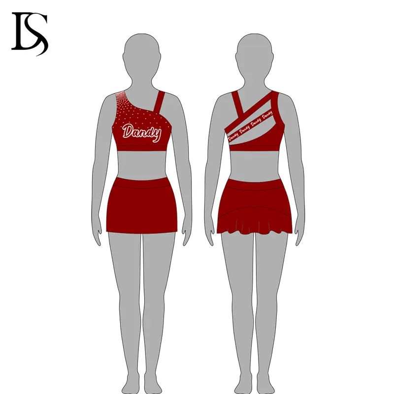 cheer crop top and shorts