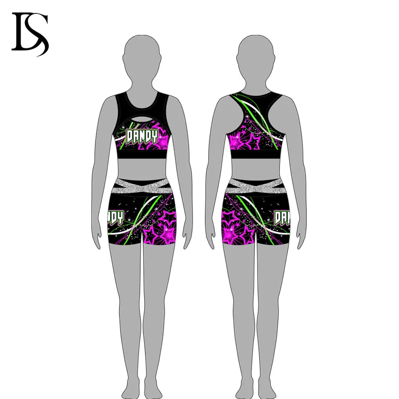 Girls Practice Cheerleader Costume Youth Cheerleading Uniform Custom for Training Set Style - Image 7
