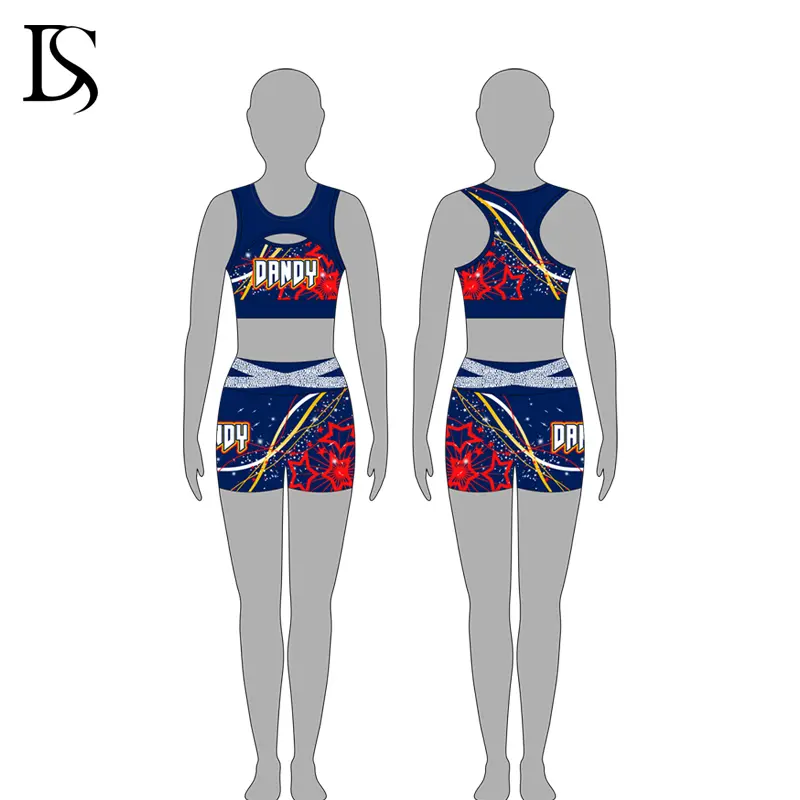 Girls Practice Cheerleader Costume Youth Cheerleading Uniform Custom for Training Set Style - Image 6
