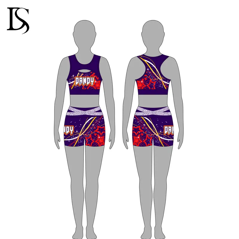 Girls Practice Cheerleader Costume Youth Cheerleading Uniform Custom for Training Set Style - Image 3