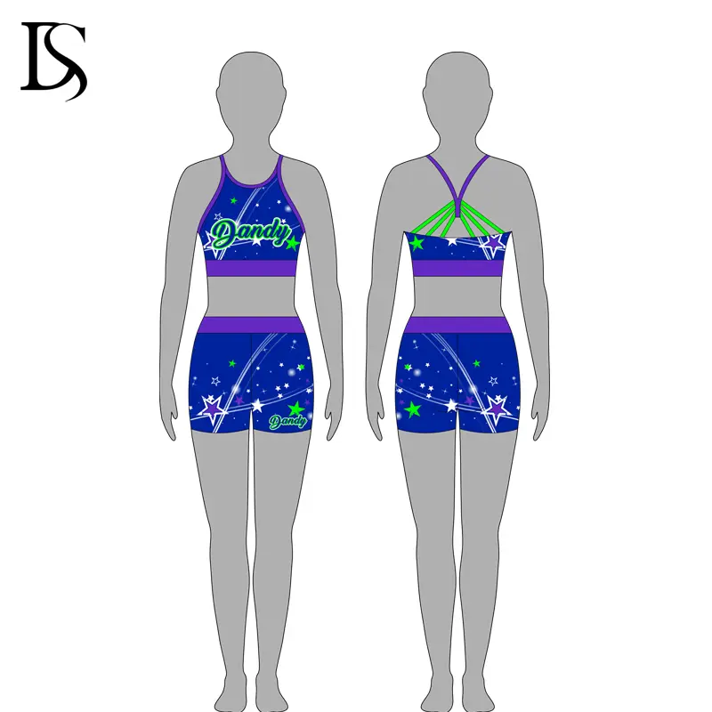 Top Quality Customized Cheerleader Practice Uniform Youth Adult Size OEM Manufacturer Service Cheer Set Style for Girls - Image 7