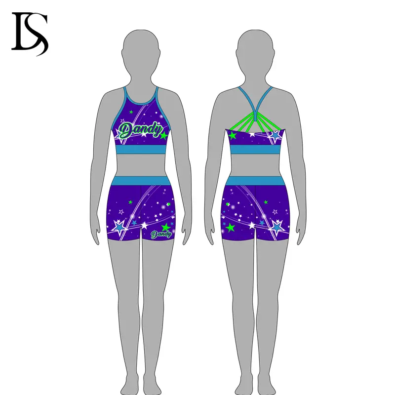 Top Quality Customized Cheerleader Practice Uniform Youth Adult Size OEM Manufacturer Service Cheer Set Style for Girls - Image 5
