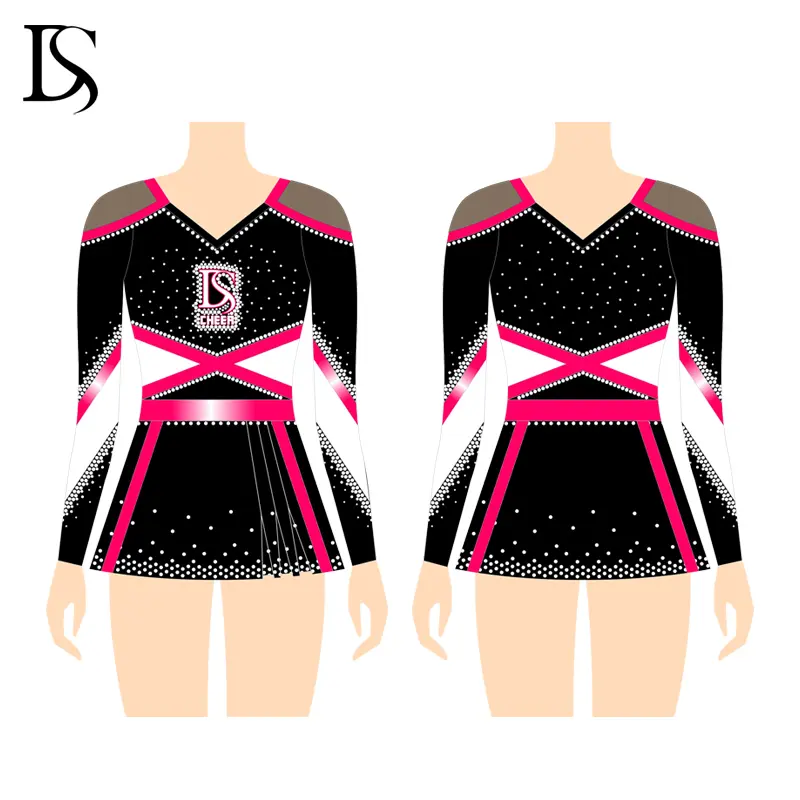 cheer uniform :regular top or leotard top with skirts for you choose