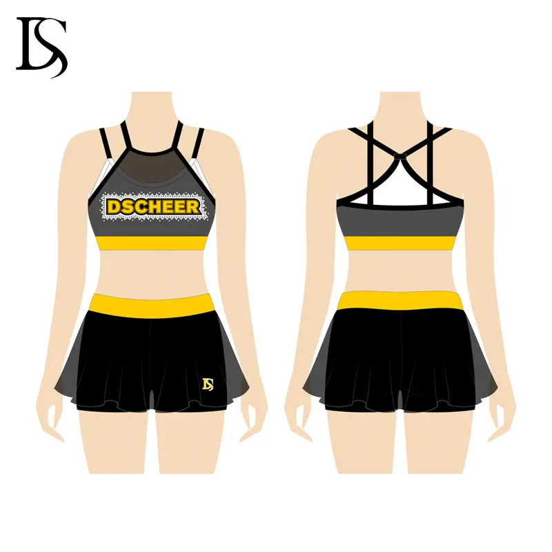 cheer crop top and shorts