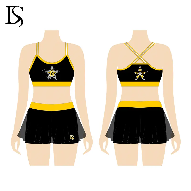 cheer crop top and shorts