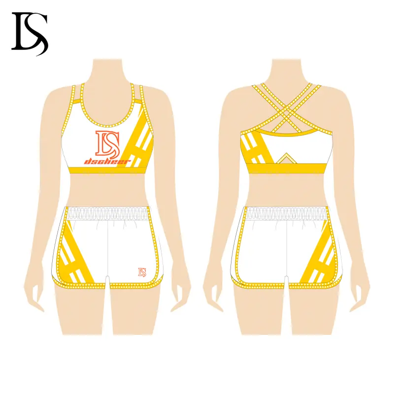 cheer crop top and shorts