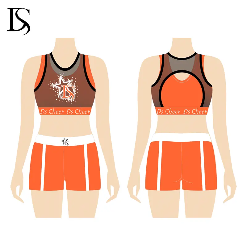 cheer crop top and shorts