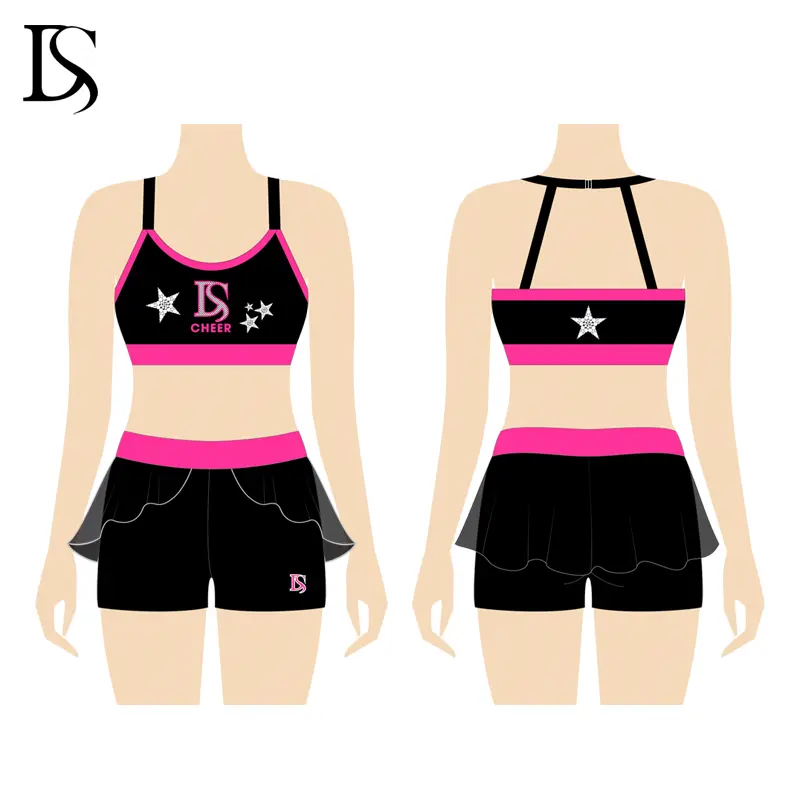 cheer crop top and skirts