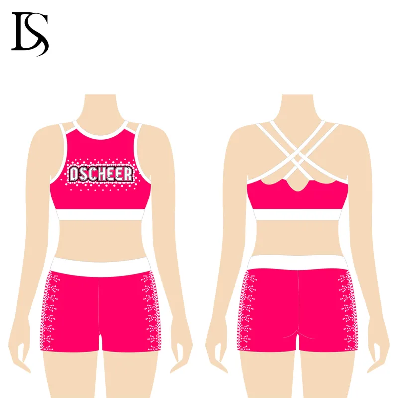 cheer bra and shorts