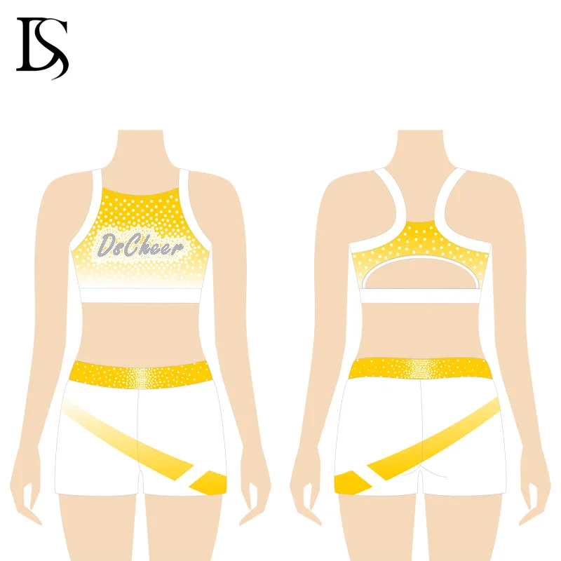 cheer bra and shorts