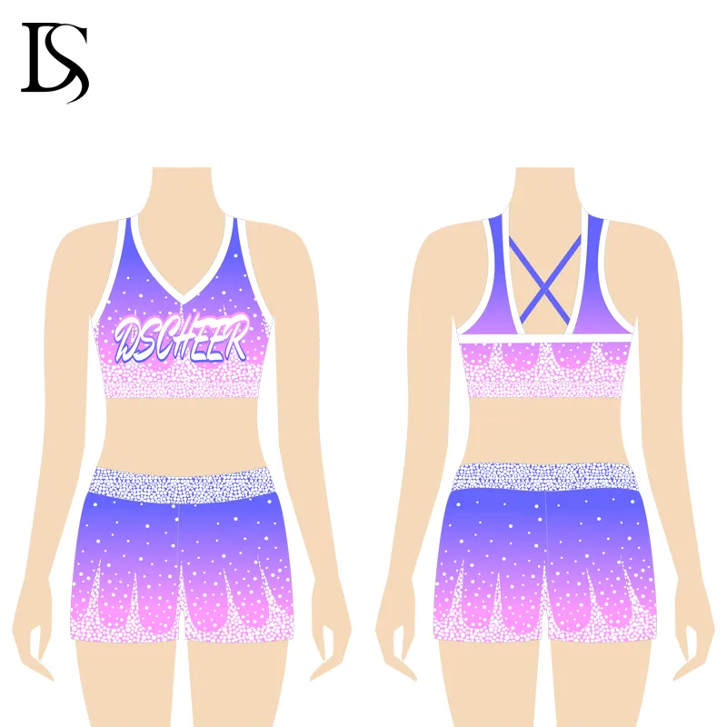 cheer crop top and shorts