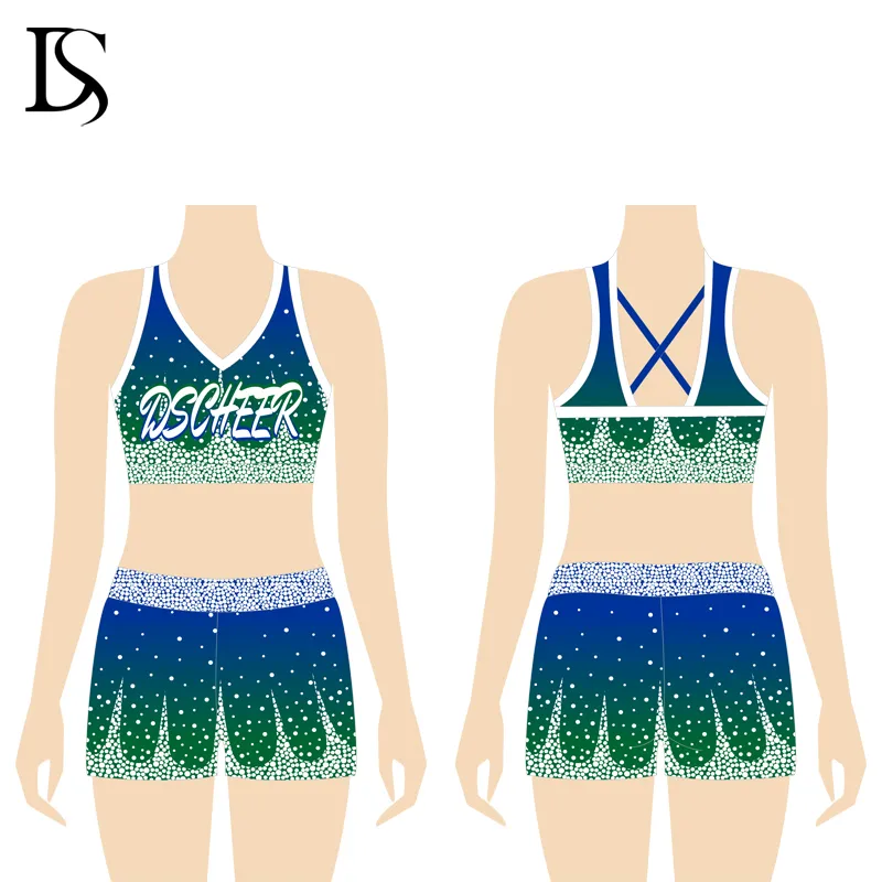 cheer bra and shorts