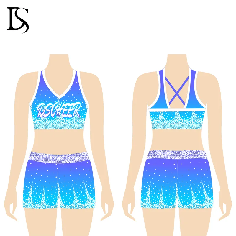 cheer crop top and shorts