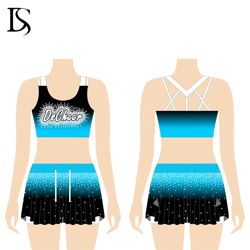 Customized Cheer Crop Top And Shorts Wholesale Printed Cheerleader ...