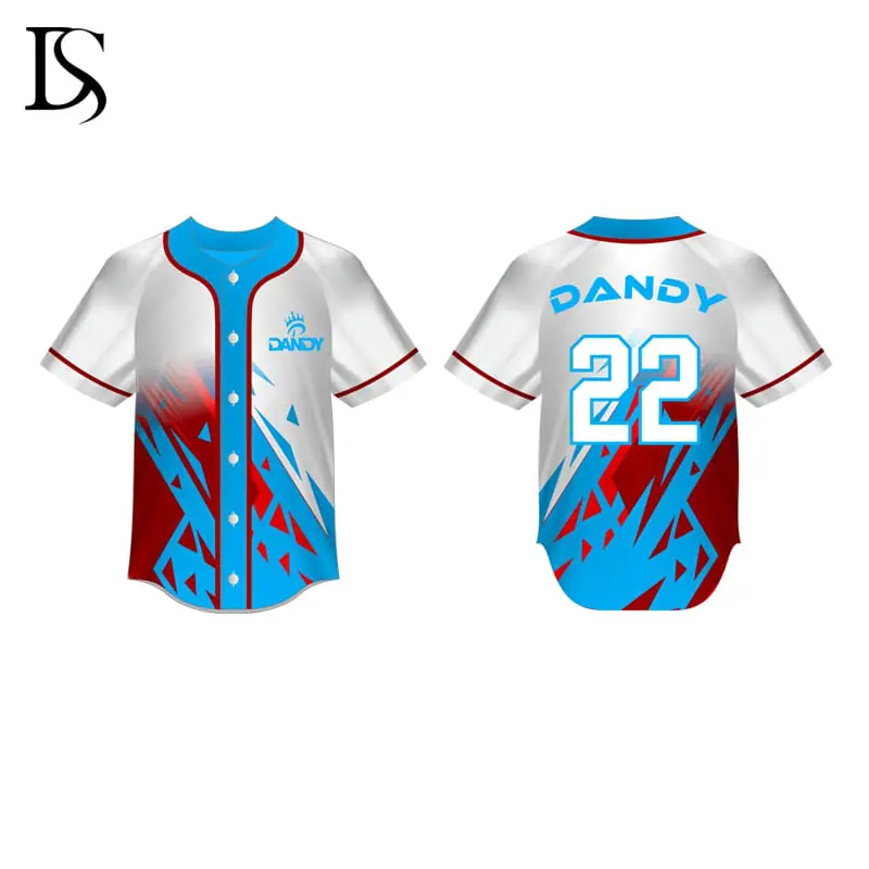 Hot Sell Gradient Color Sublimated Baseball T-shirts Private Custom Baseball Jersey for Men Boy - Image 4