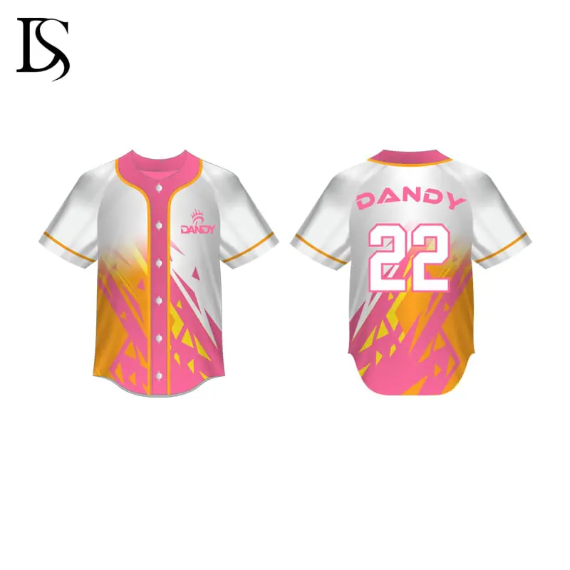 Hot Sell Gradient Color Sublimated Baseball T-shirts Private Custom Baseball Jersey for Men Boy - Image 5