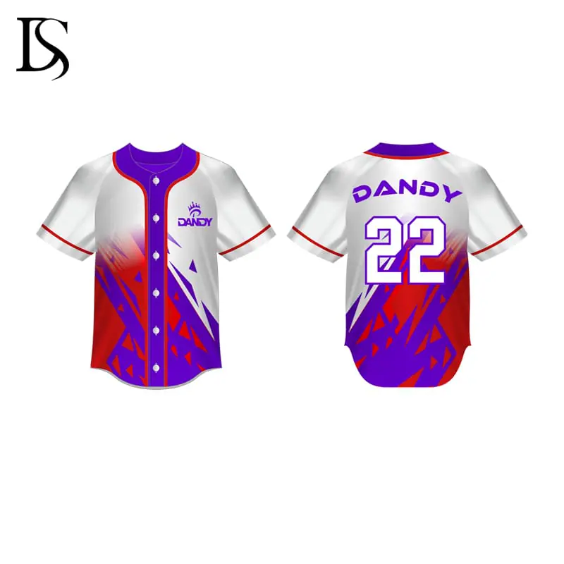 Hot Sell Gradient Color Sublimated Baseball T-shirts Private Custom Baseball Jersey for Men Boy - Image 6