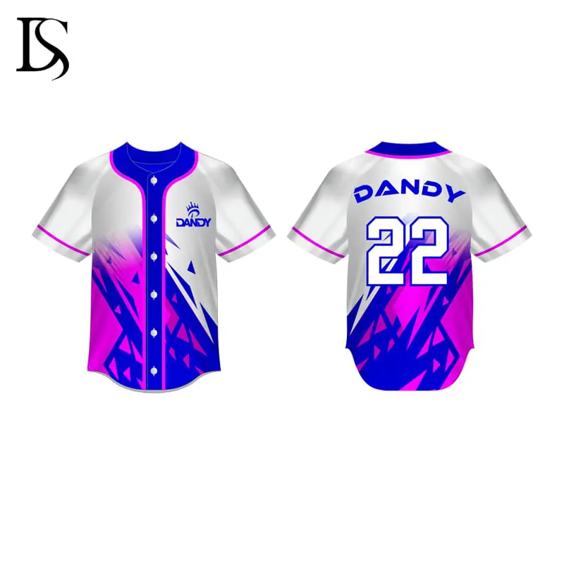 Hot Sell Gradient Color Sublimated Baseball T-shirts Private Custom Baseball Jersey for Men Boy - Image 7