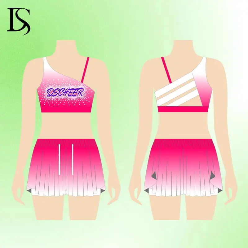 Professional customized cheer crop top and short training wear youth Sublimation Cheerleading Practice Wear - Image 6