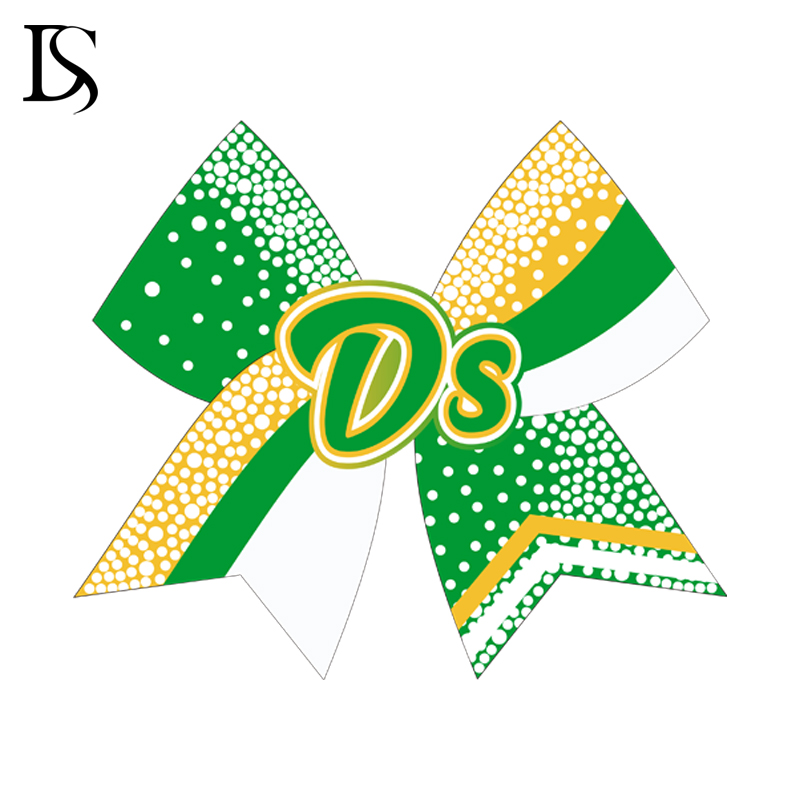 High quality custom hair cheerleading bow sparkly rhinestones bows with personal color