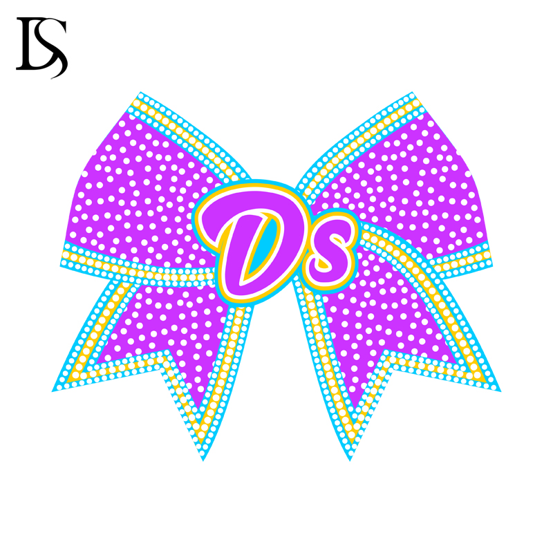 Glitter Custom hair cheer bows sparkly rhinestones by your own style