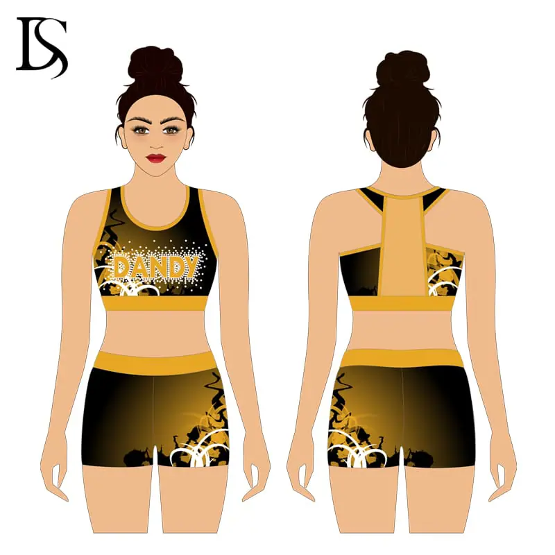Performance Custom Cheerleader Costume Printed Girls Uniform Cheer wear OEM Service cheerleading practice outfit - Image 5