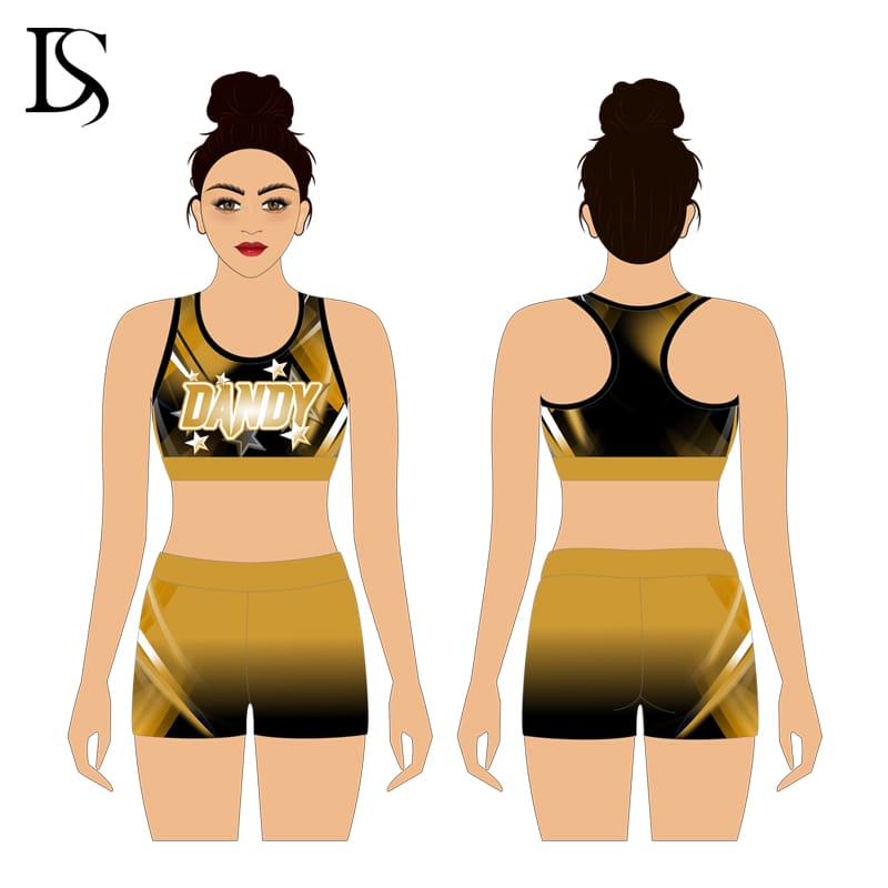 cheer crop and shorts