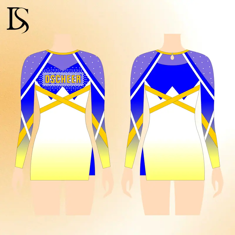 OEM logo green sublimation cheer uniforms Activity cheerleading uniform sportswear - Image 3