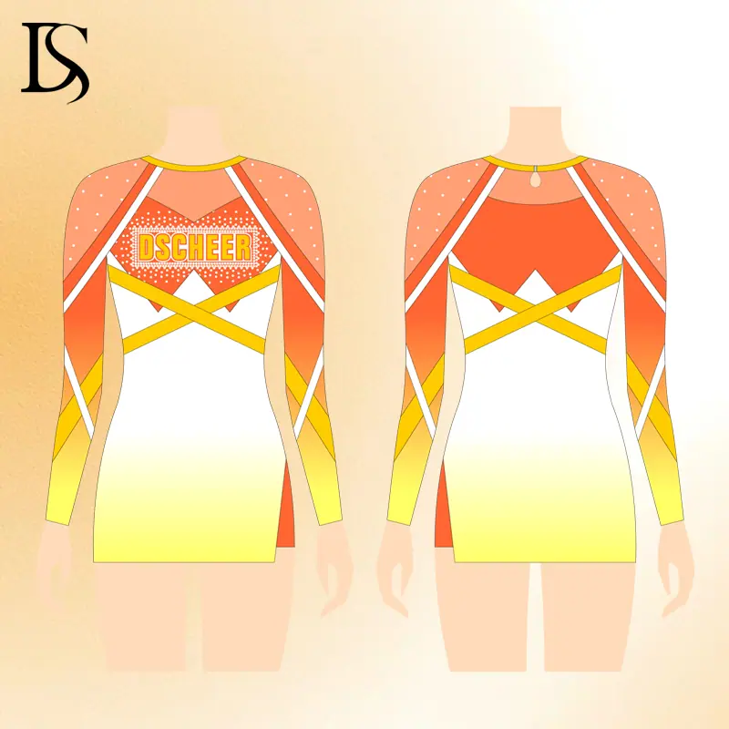 OEM logo green sublimation cheer uniforms Activity cheerleading uniform sportswear - Image 5