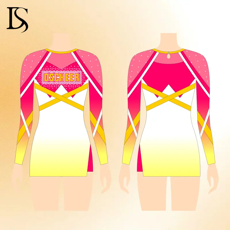 OEM logo green sublimation cheer uniforms Activity cheerleading uniform sportswear - Image 6