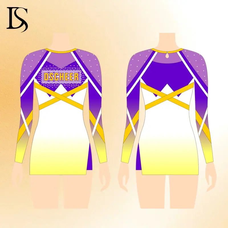 OEM logo green sublimation cheer uniforms Activity cheerleading uniform sportswear - Image 7
