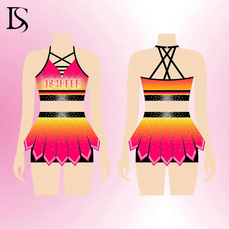 Hot Sale warm ups for cheer and dance team custom logo cheer uniform gears package kids cheer dance practice outfits - Image 4