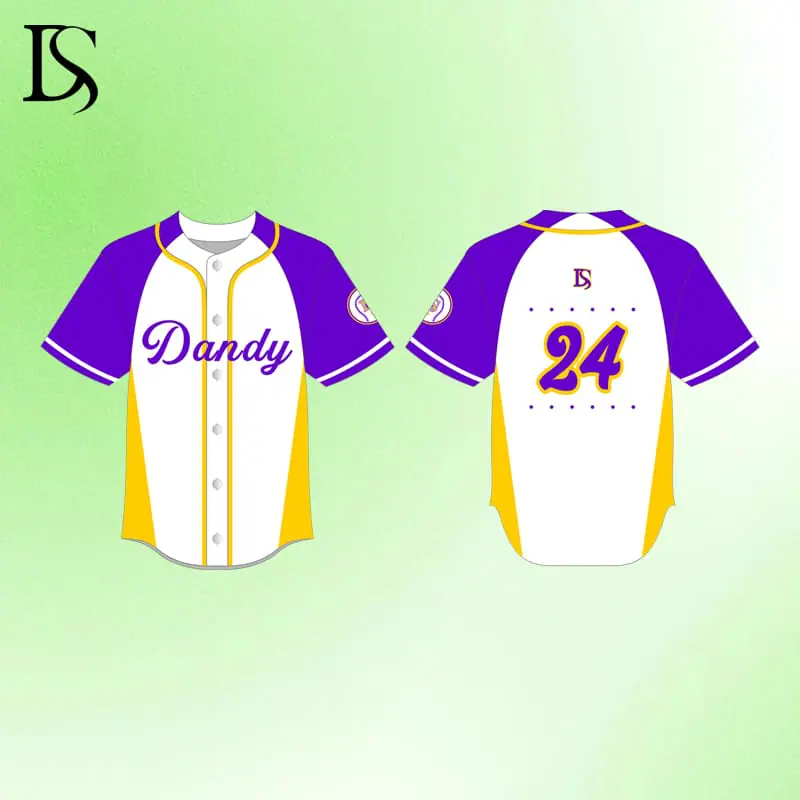 OEM Gradient Color Sublimated Baseball shirts With Stones Logo Personalized Custom Baseball Jersey for Team - Image 7