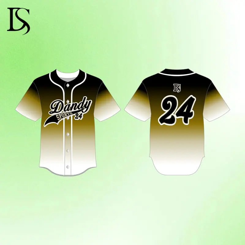 New Custom Blue White Baseball Shirts Hip Hop Style Gradient Color Men Baseball Jersey for Team - Image 7