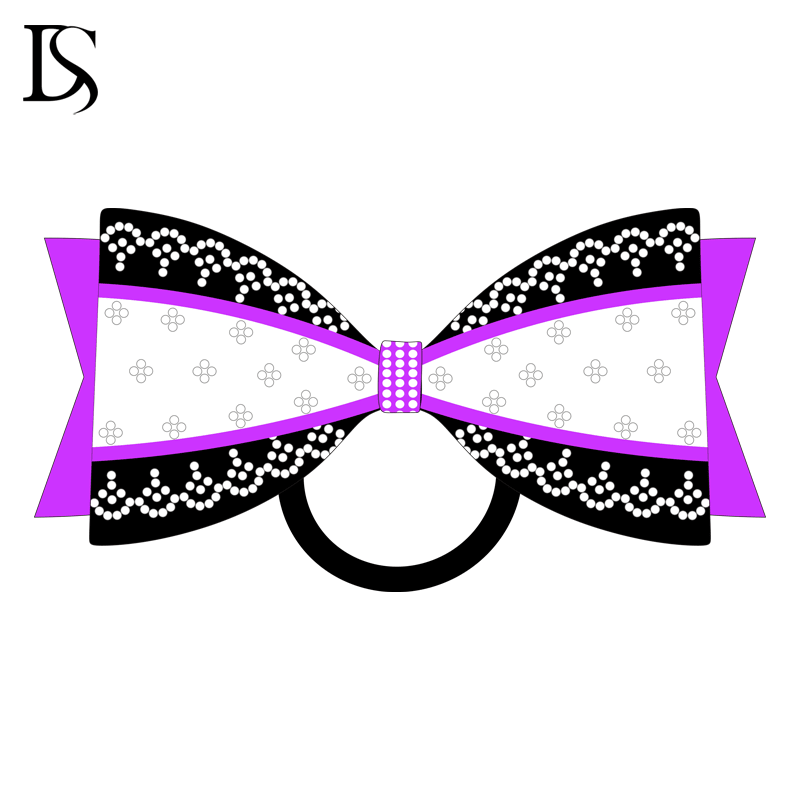 Hot Sale Senior Glitter Custom hair cheer bow sparkly diy your own styles