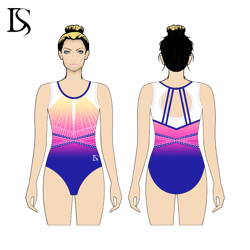 Wholesale dance wear girl custom your design bodysuit kids competition gymnastics leotard