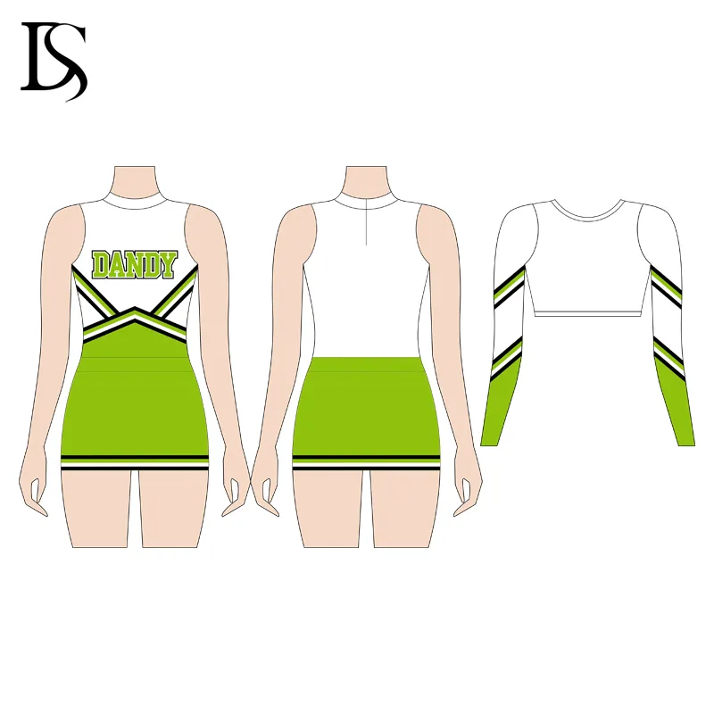 Wholesale Custom Cheerleader Cheerleading Outfits High School Student Team Wear - Image 4