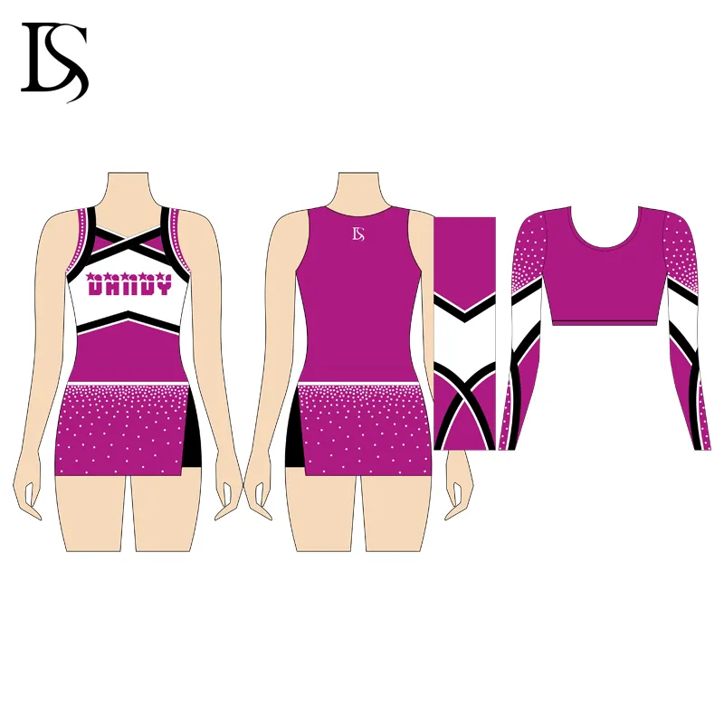 Customized Women Cheerleading Uniform Wholesale Cheerleader Competition Wear - Image 6