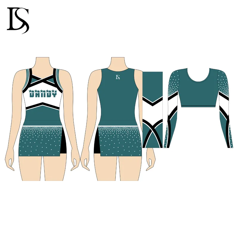 Customized Women Cheerleading Uniform Wholesale Cheerleader Competition Wear - Image 4