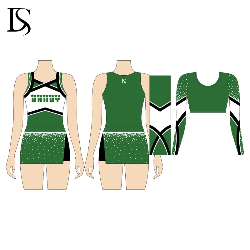 Customized Women Cheerleading Uniform Wholesale Cheerleader Competition Wear - Image 5