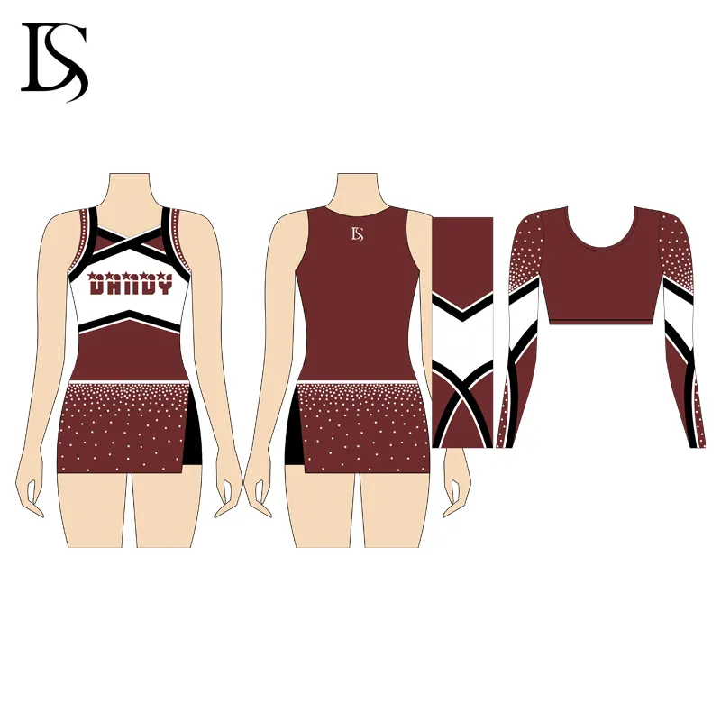 Customized Women Cheerleading Uniform Wholesale Cheerleader Competition Wear - Image 3